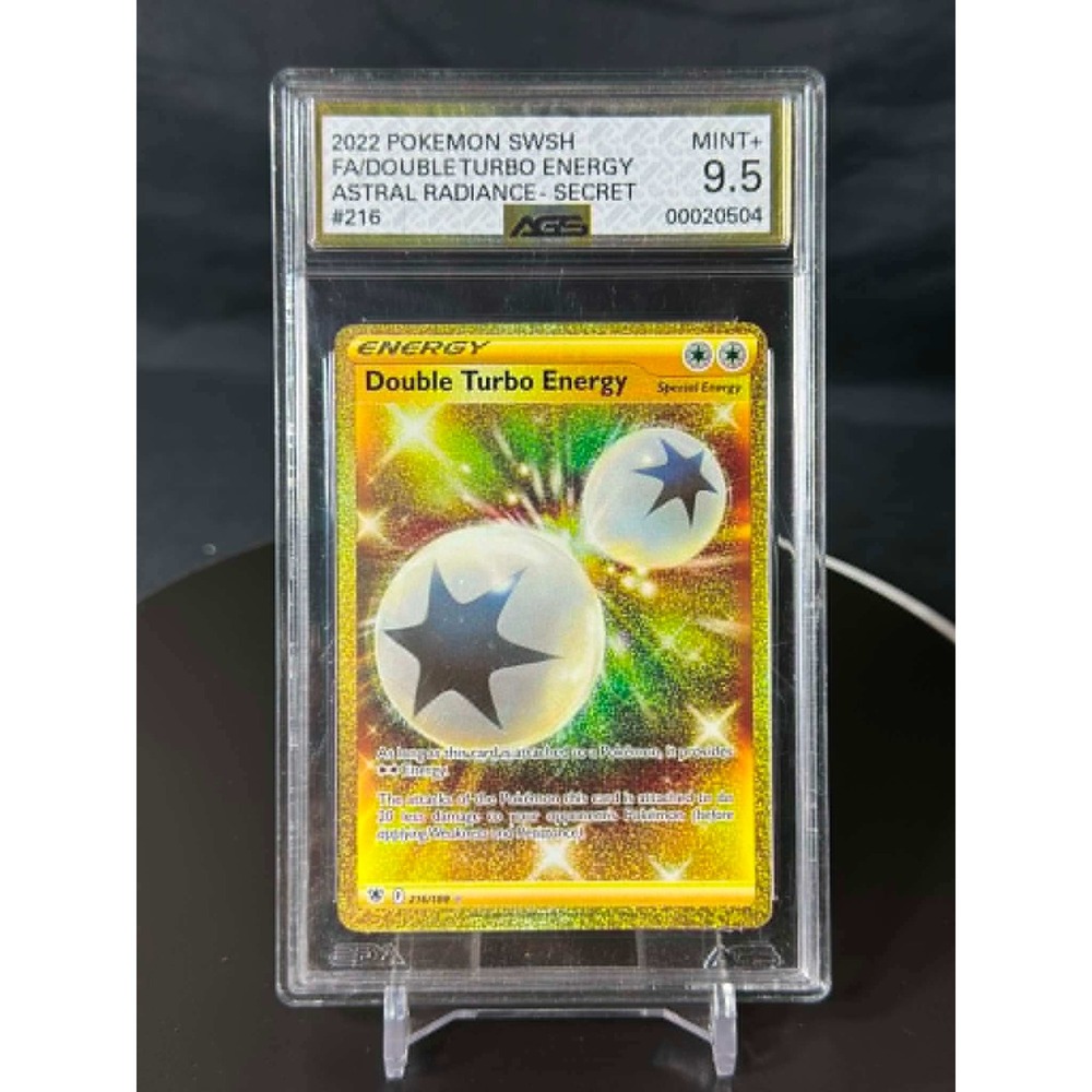 Pokemon Double Turbo Energy 216/189 Astral Radiance Secret Rare AGS 9.5 Mint+